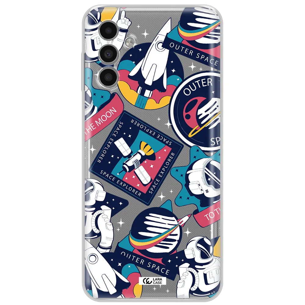 Astronaut Stickers Samsung A13 5G Clear Tpu Case