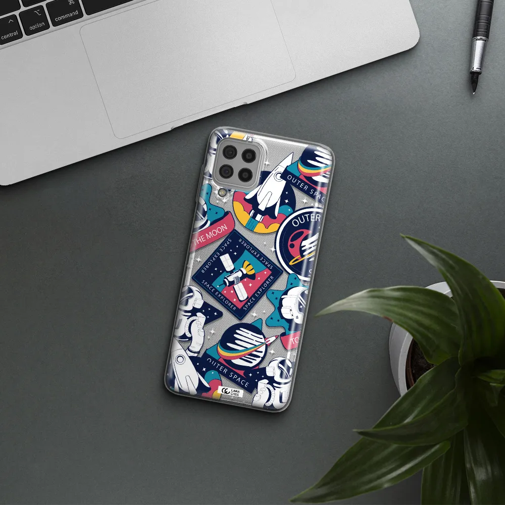Astronaut Stickers Samsung A22 4g Clear TPU Case