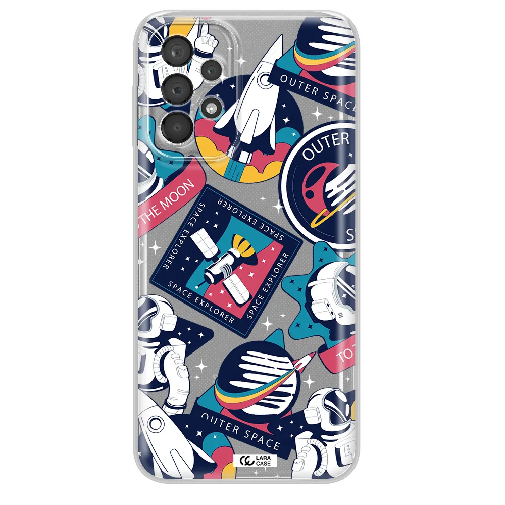 Astronaut Stickers Samsung A23 5G Clear Tpu Case
