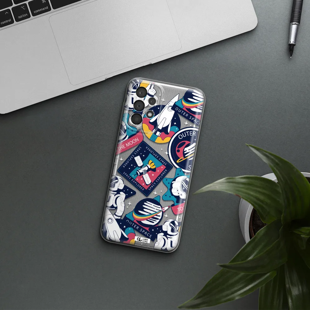 Astronaut Stickers Samsung A23 5G Clear Tpu Case