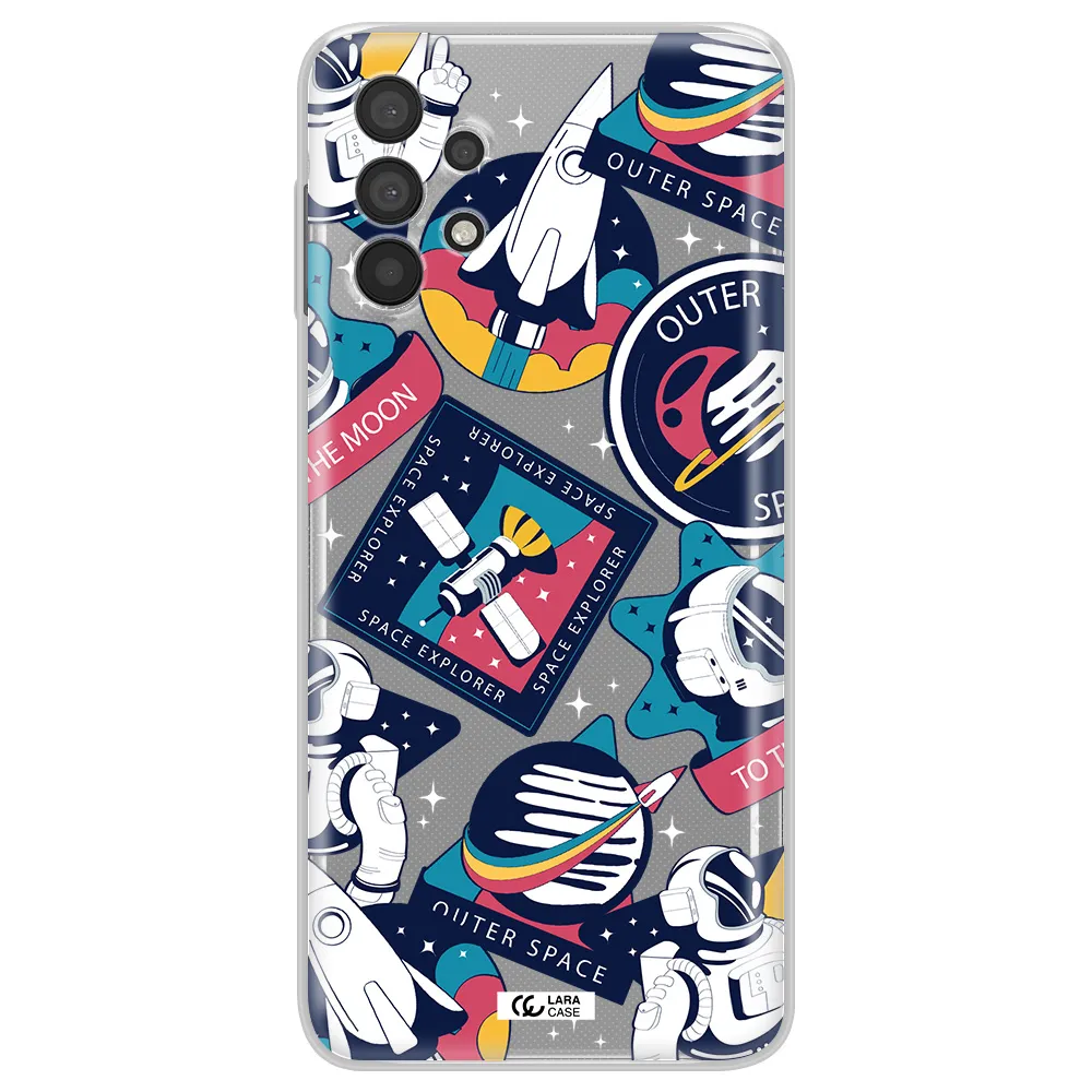 Astronaut Stickers Samsung A32 4G Clear Tpu Case