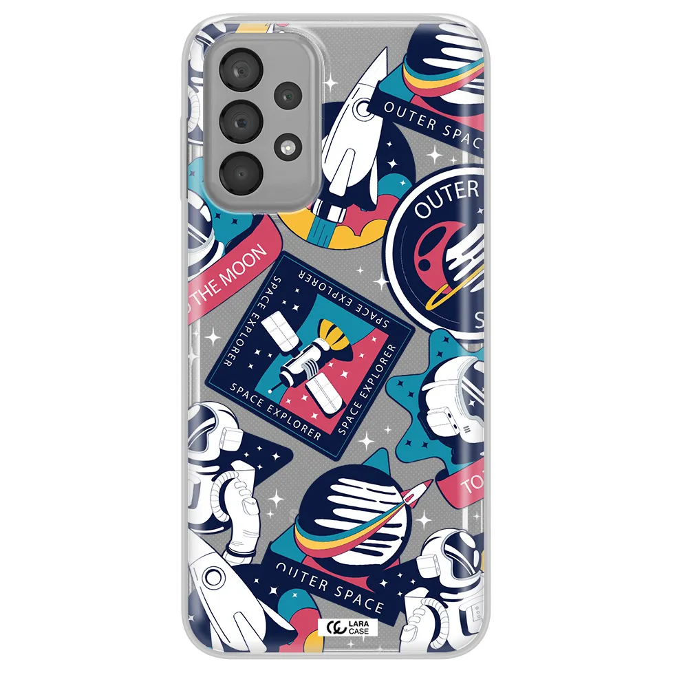 Astronaut Stickers Samsung A33 Clear TPU Case