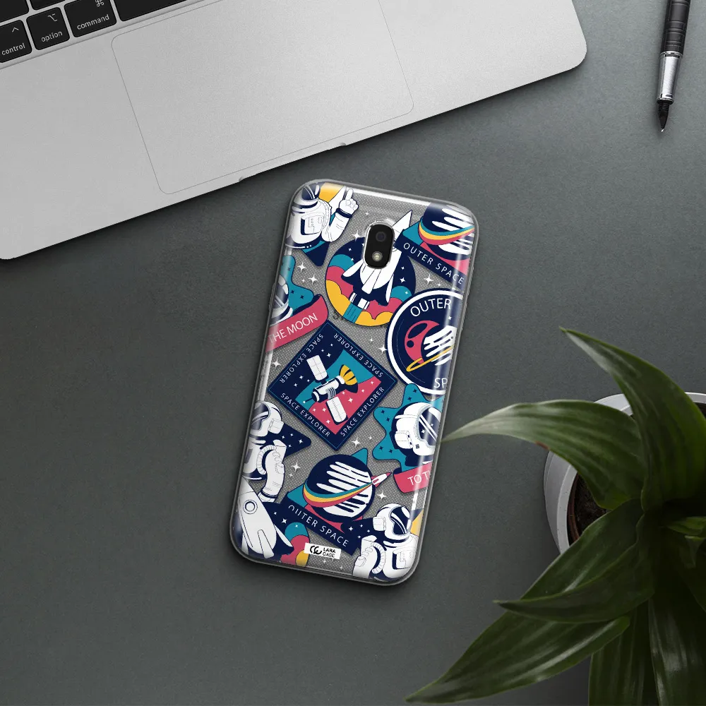 Astronaut Stickers Samsung J5 2017 Clear TPU Case