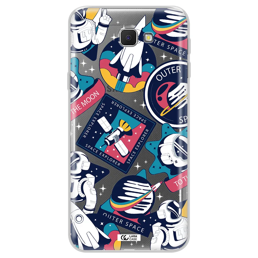 Astronaut Stickers Samsung J5 Prime Clear TPU Case