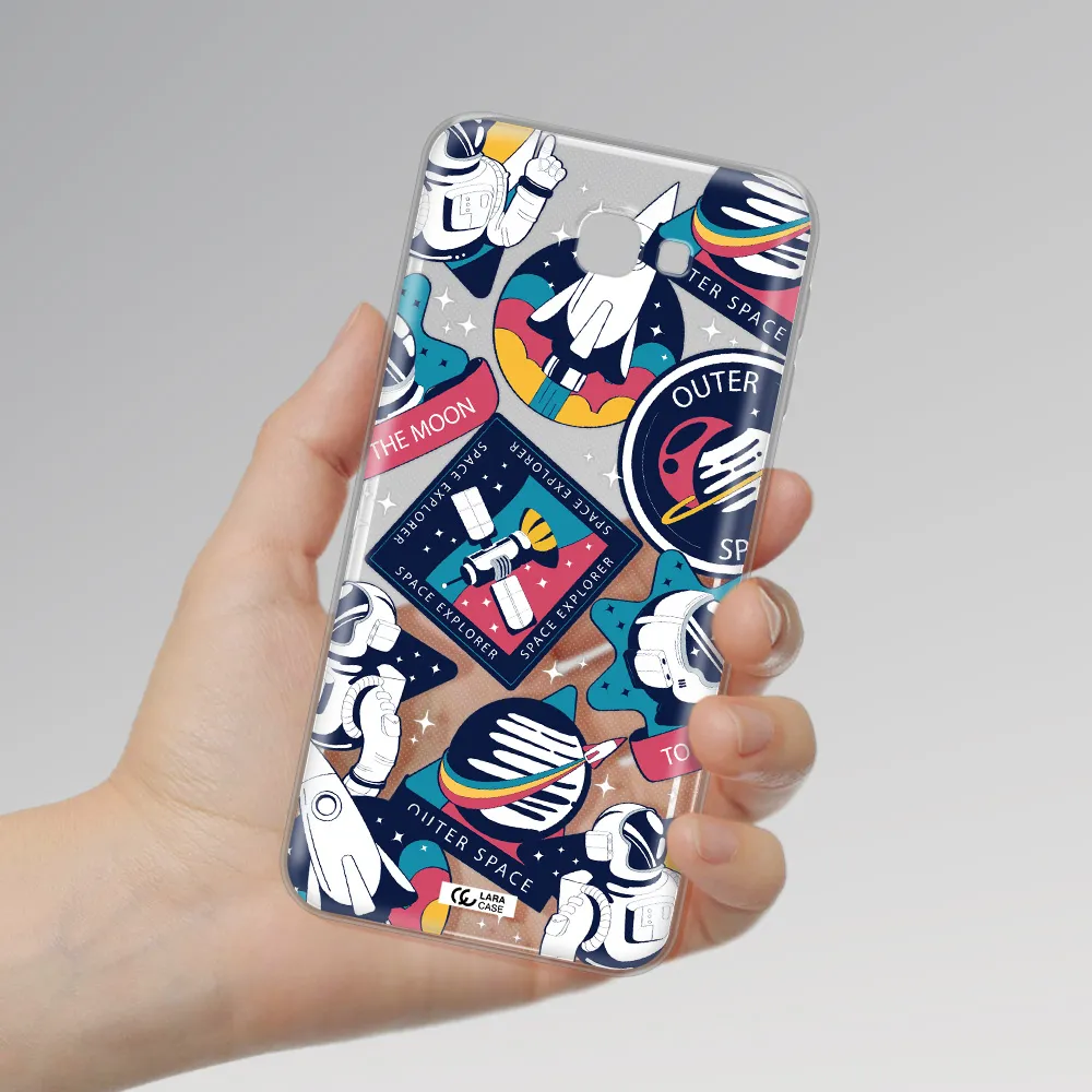 Astronaut Stickers Samsung J5 Prime Clear TPU Case