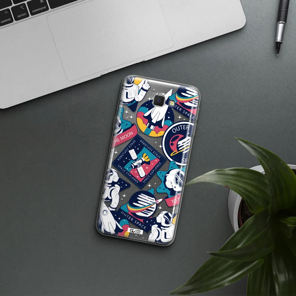 Astronaut Stickers Samsung J5 Prime Clear TPU Case