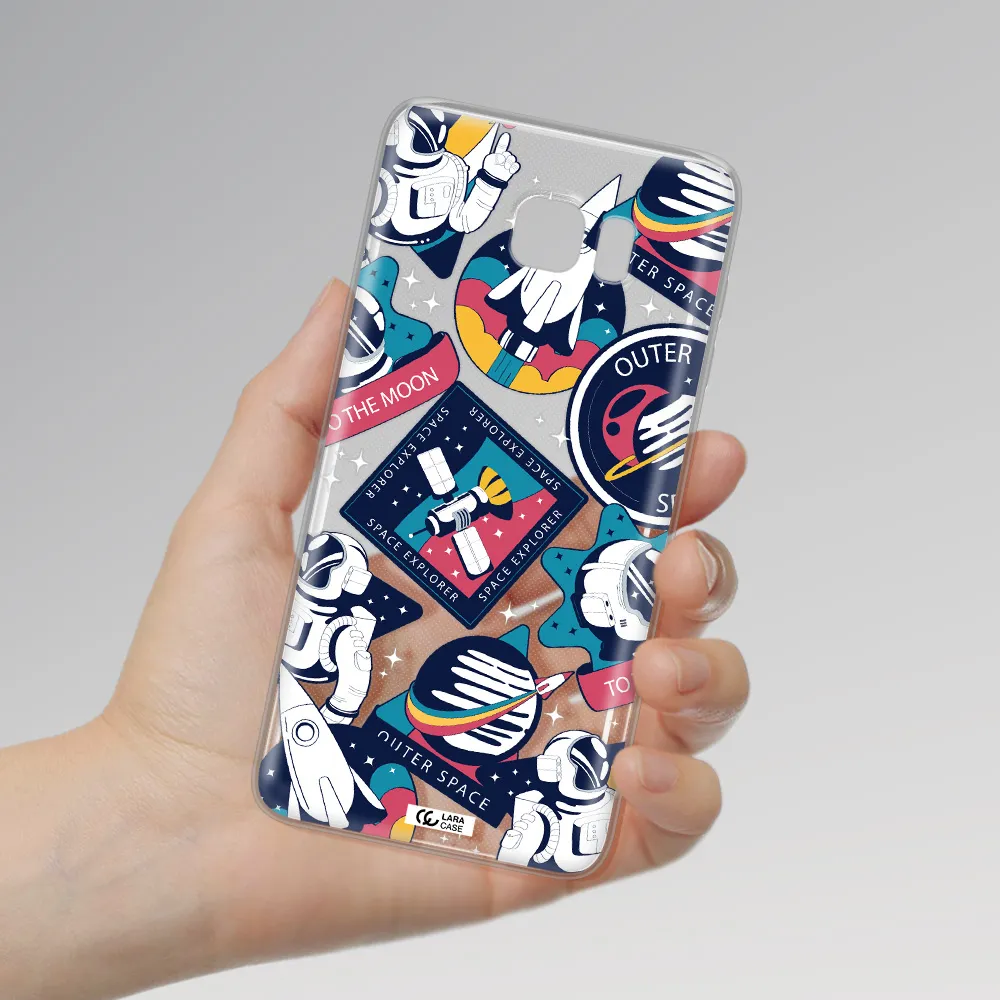 Astronaut Stickers Samsung Note 5 Clear TPU Case
