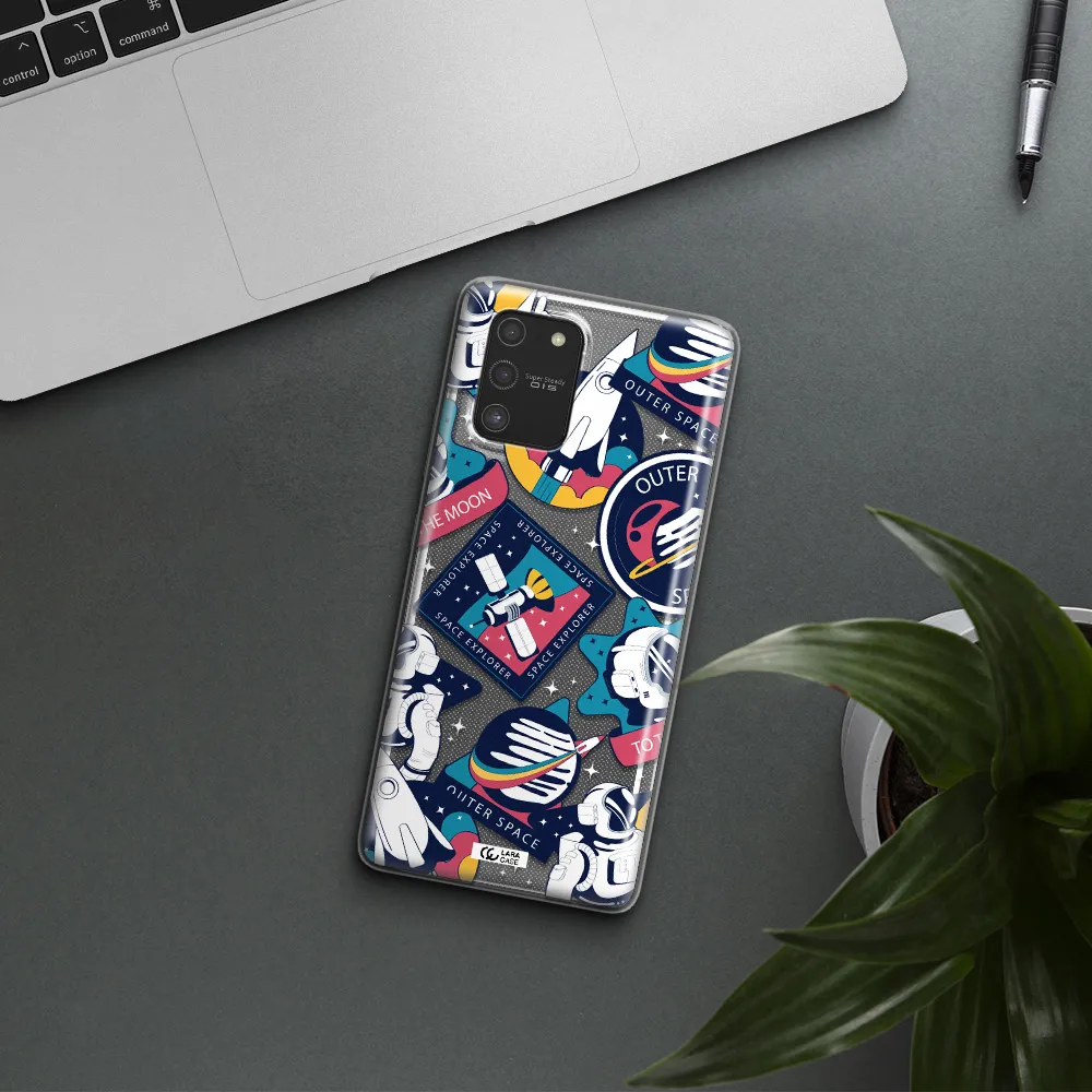 Astronaut Stickers Samsung S10 Lite Clear TPU Case