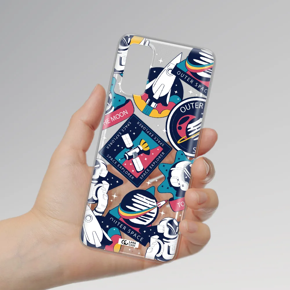 Astronaut Stickers Samsung S20 Clear TPU Case