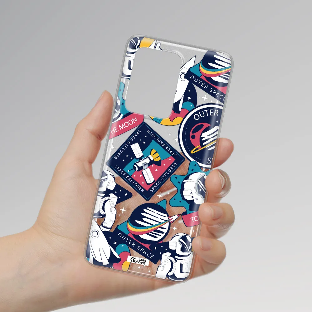 Astronaut Stickers Samsung S20 Ultra Clear TPU Case