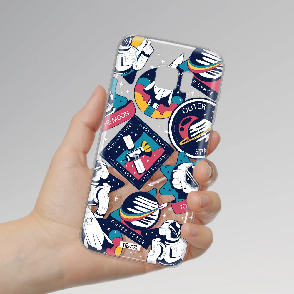 Astronaut Stickers Samsung S7 Edge Clear TPU Case