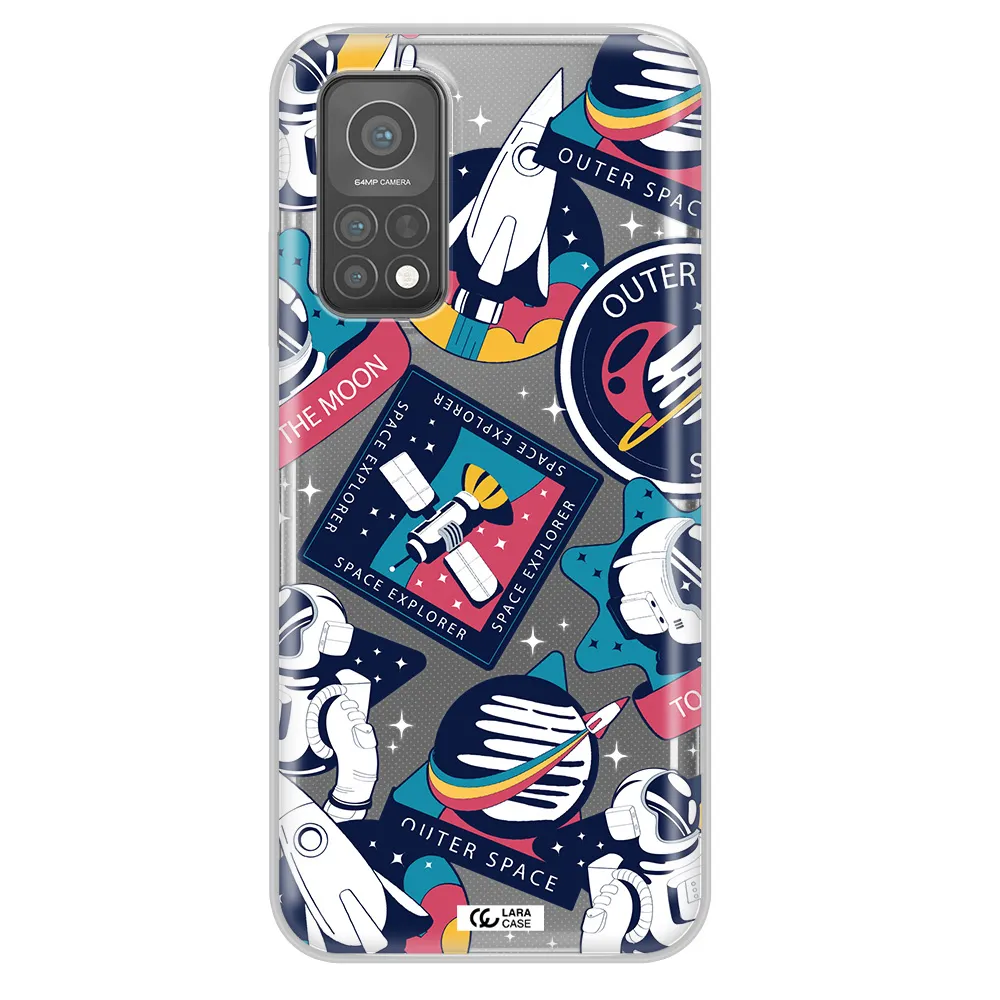 Astronaut Stickers Xiaomi Mi 10 T Pro Clear TPU Case