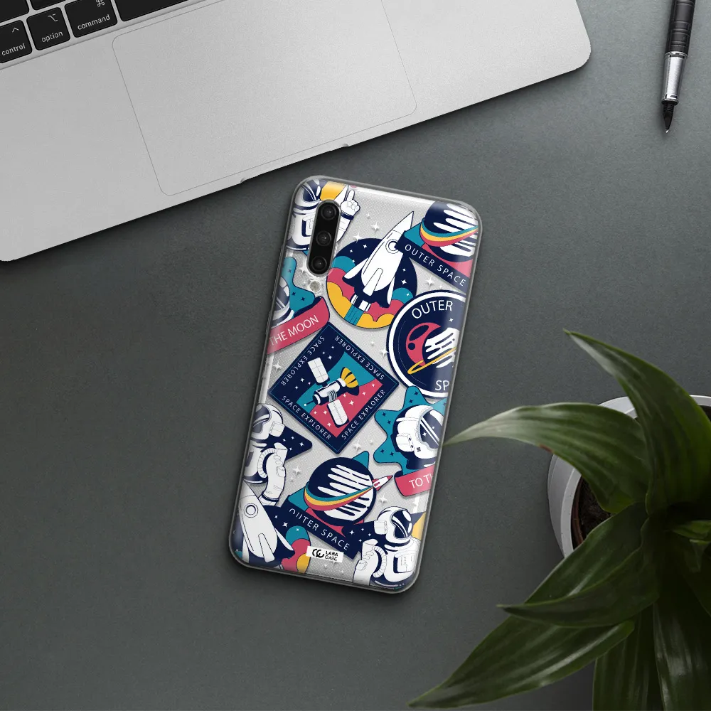 Astronaut Stickers Xiaomi Mi 9 Lite Clear Tpu Case