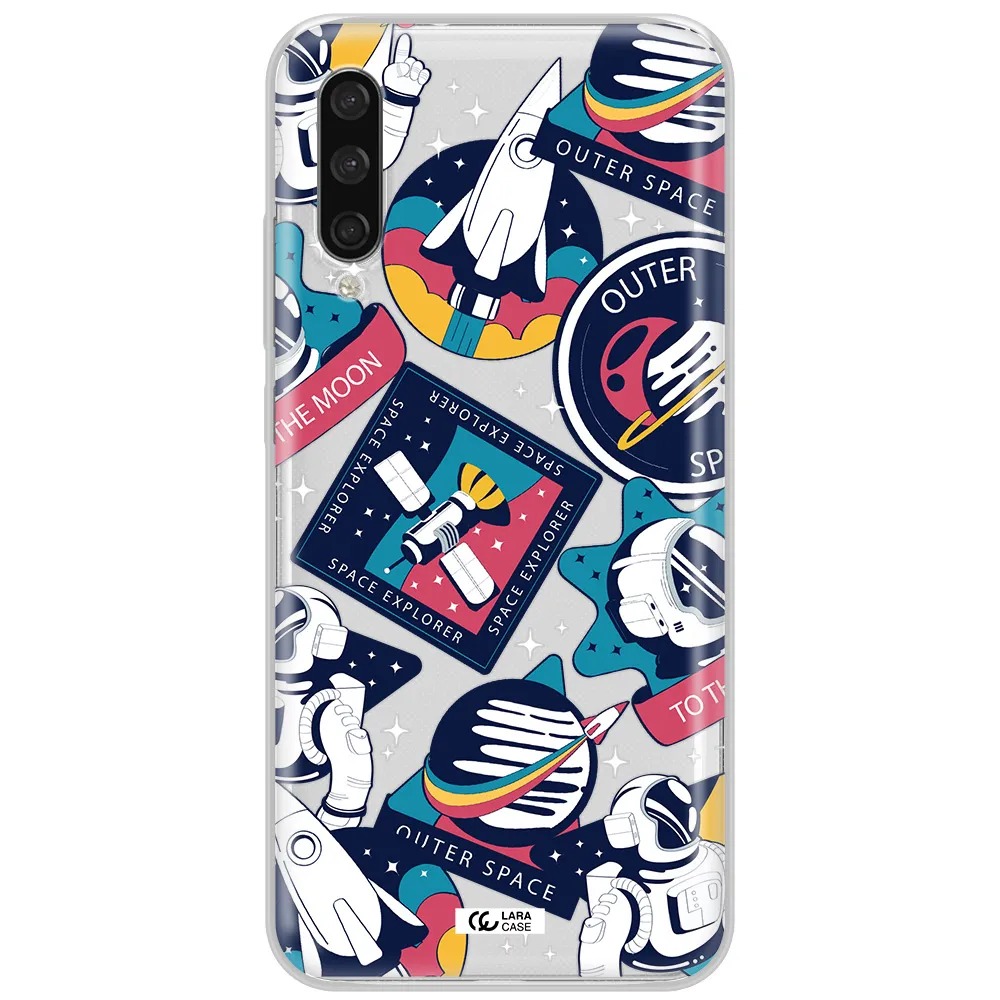 Astronaut Stickers Xiaomi Mi A3 Clear Tpu Case