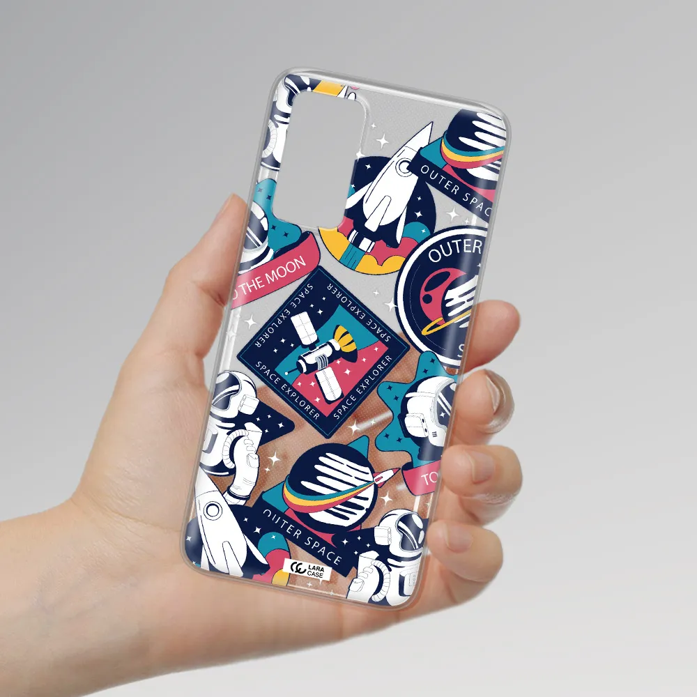 Astronaut Stickers Xiaomi Note 11 Pro Clear TPU Case