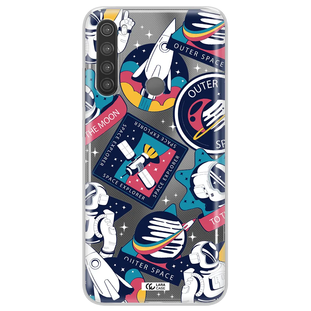 Astronaut Stickers Xiaomi Note 8 Clear TPU Case