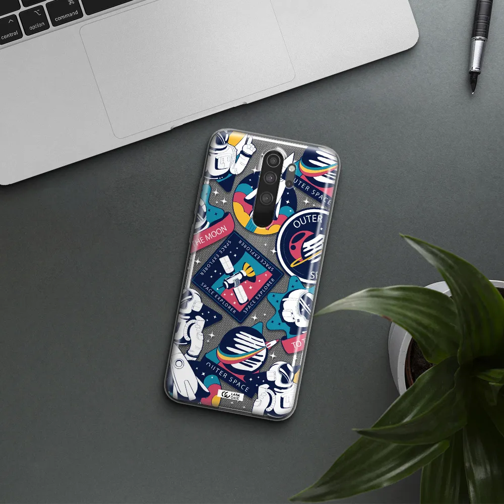 Astronaut Stickers Xiaomi Note 8 Pro Clear TPU Case