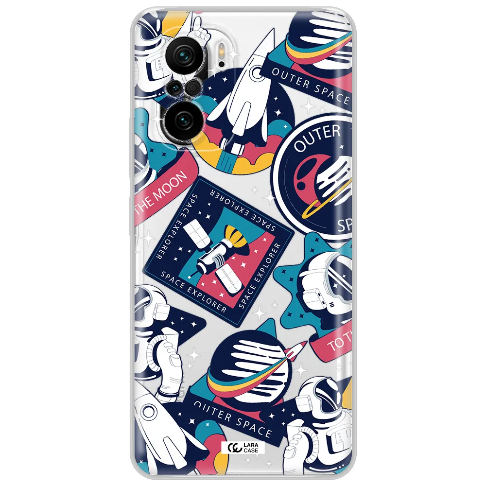 Astronaut Stickers Xiaomi Poco F3 Clear Tpu Case