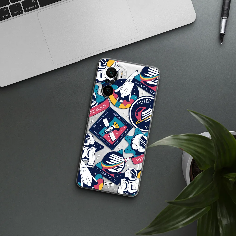 Astronaut Stickers Xiaomi Poco F3 Clear Tpu Case