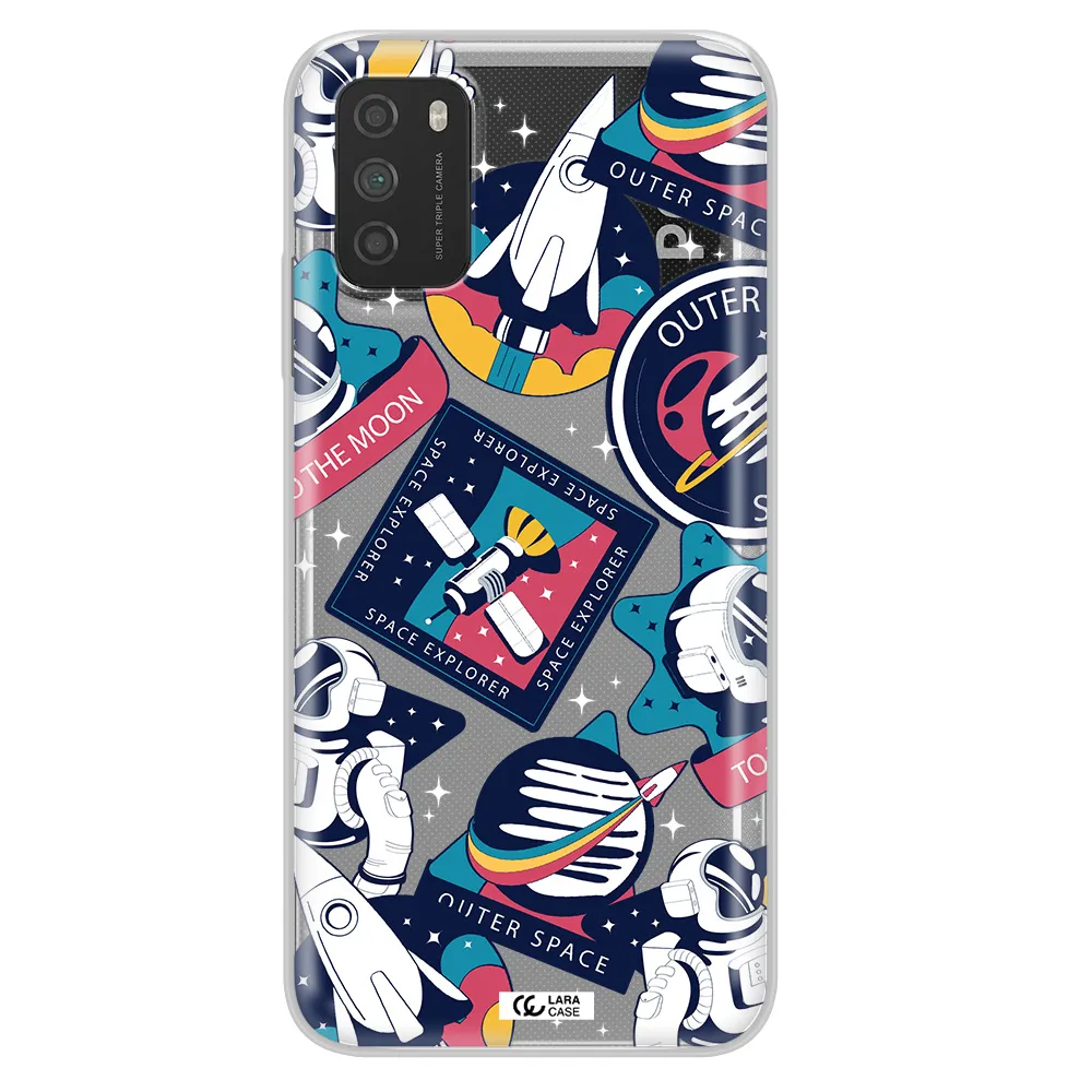 Astronaut Stickers Xiaomi Poco M3 Clear TPU Case