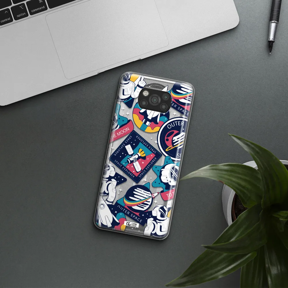 Astronaut Stickers Xiaomi Poco X3 Clear TPU Case