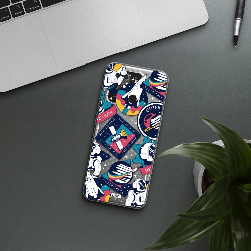 Astronaut Stickers Xiaomi Redmi 10C Clear TPU Case
