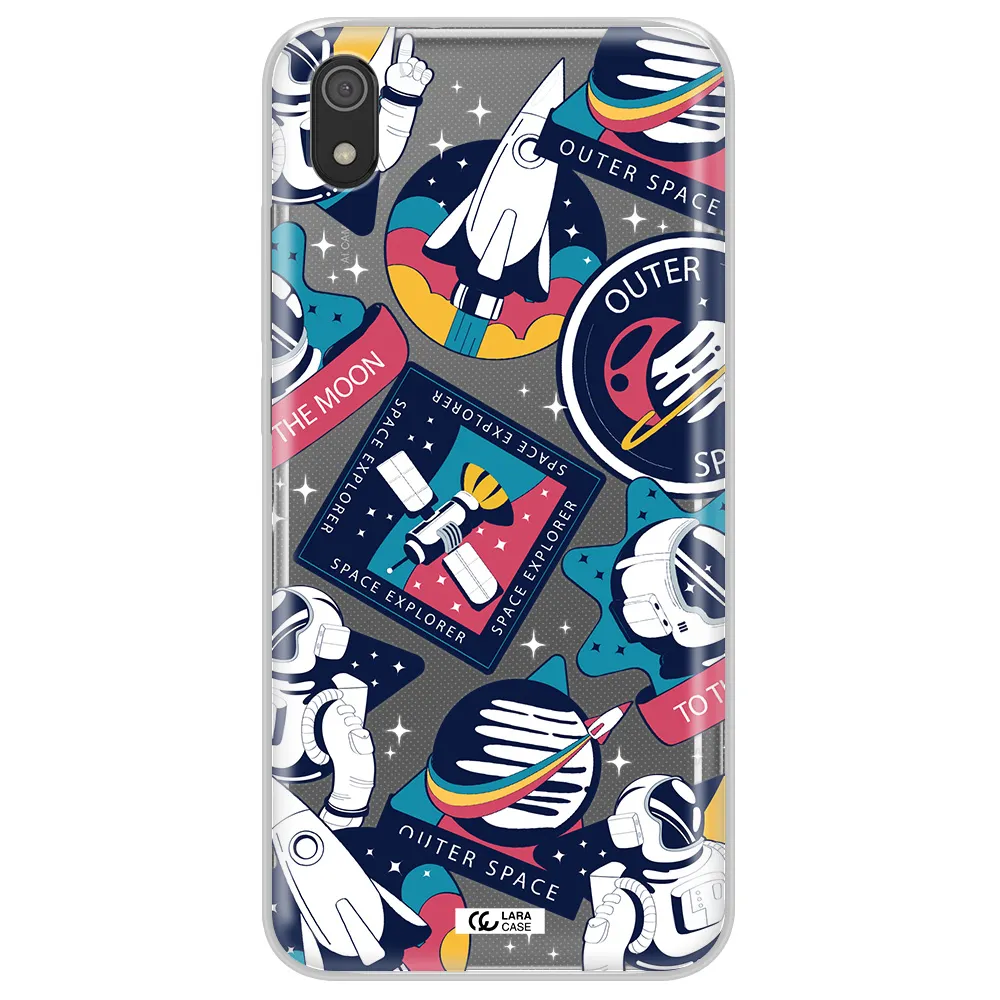 Astronaut Stickers Xiaomi Redmi 7A Clear TPU Case