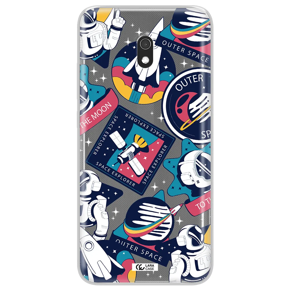 Astronaut Stickers Xiaomi Redmi 8A Clear TPU Case