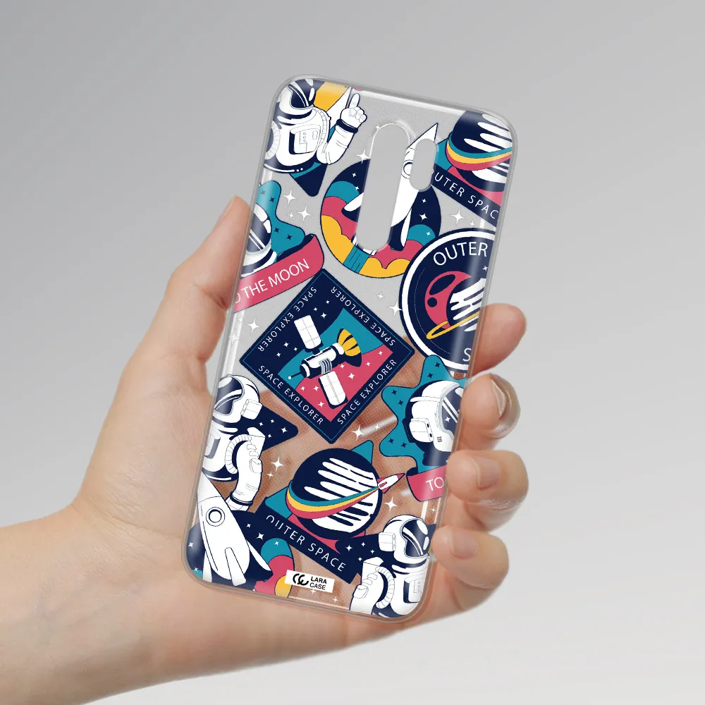Astronaut Stickers Xiaomi Redmi 9 Clear TPU Case