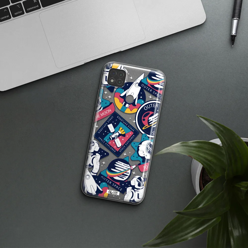 Astronaut Stickers Xiaomi Redmi 9C Clear TPU Case