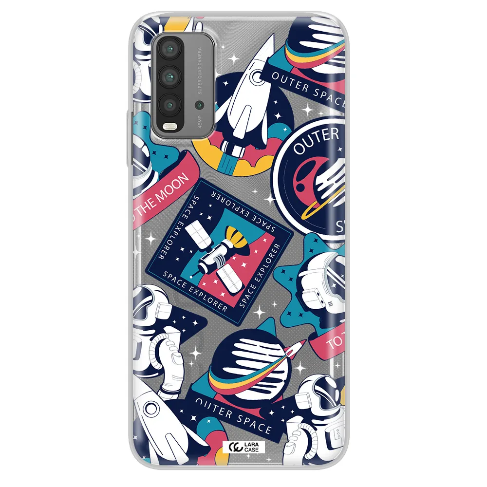 Astronaut Stickers Xiaomi Redmi 9T Clear TPU Case