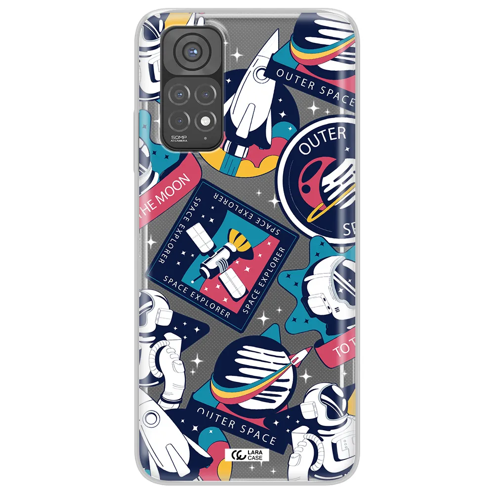 Astronaut Stickers Xiaomi Redmi Note 11 Clear TPU Case