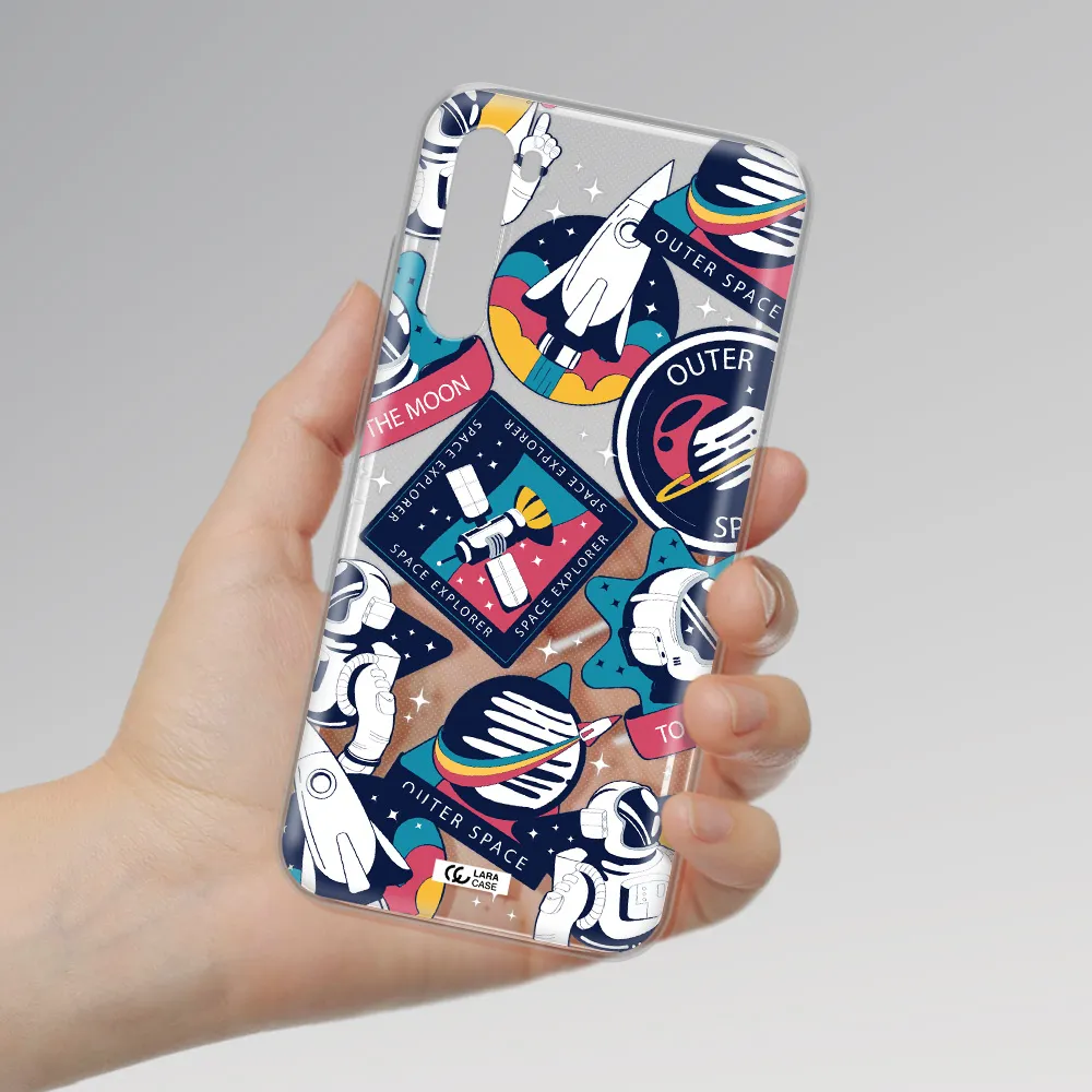 Astronaut Stickers Xiaomi Redmi Note 8T Clear Tpu Case