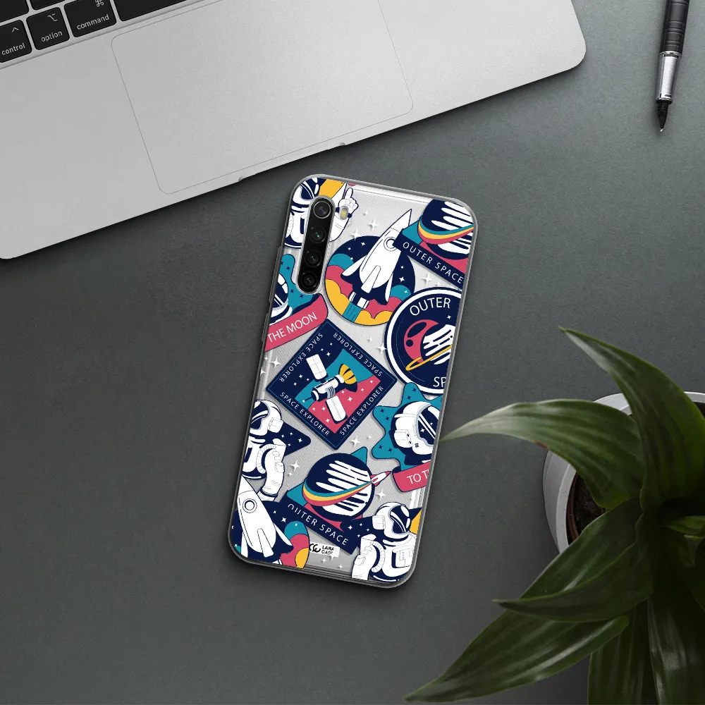 Astronaut Stickers Xiaomi Redmi Note 8T Clear Tpu Case