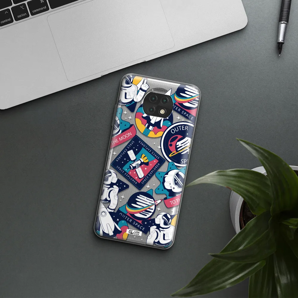 Astronaut Stickers Xiaomi Redmi Note 9T Clear Tpu Case