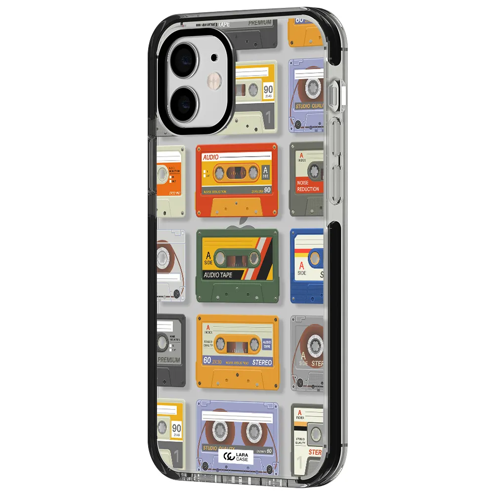 All My Cassettes Apple iPhone 11 impact black border Case