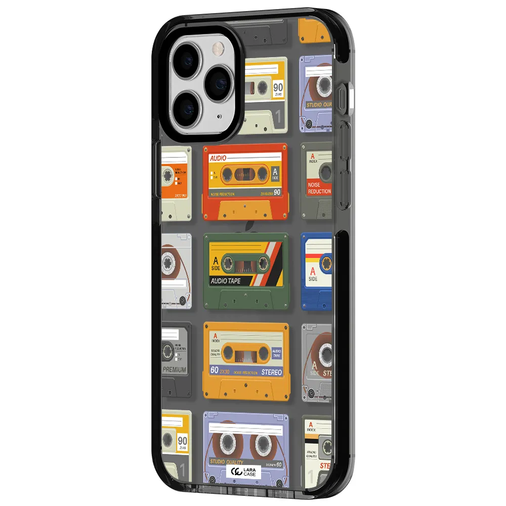All My Cassettes Apple iPhone 11 pro impact Smoke Black Case