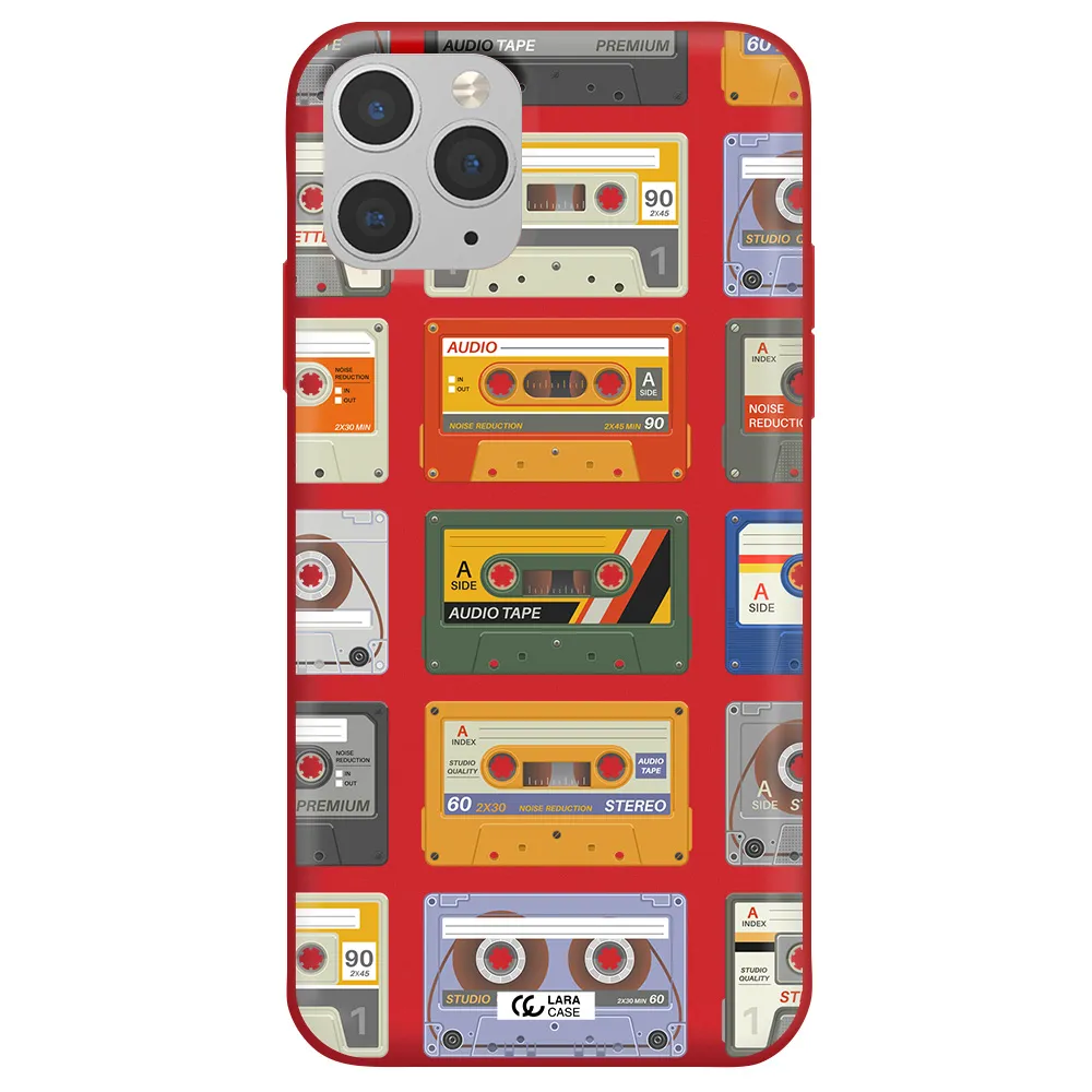 All My Cassettes Apple iPhone 11 pro Silicone Imperial Red Case