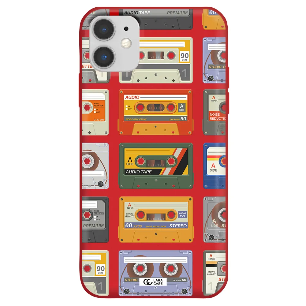 All My Cassettes Apple iPhone 11 Silicone Imperial Red Case