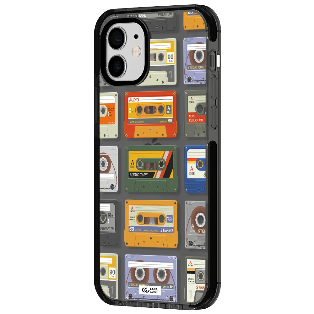 All My Cassettes Apple iPhone 12 impact Smoke Black Case