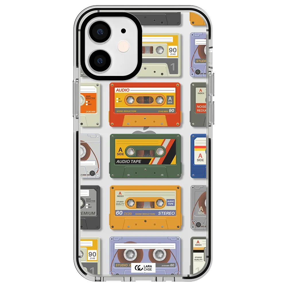 All My Cassettes Apple iPhone 12 mini impact black border Case