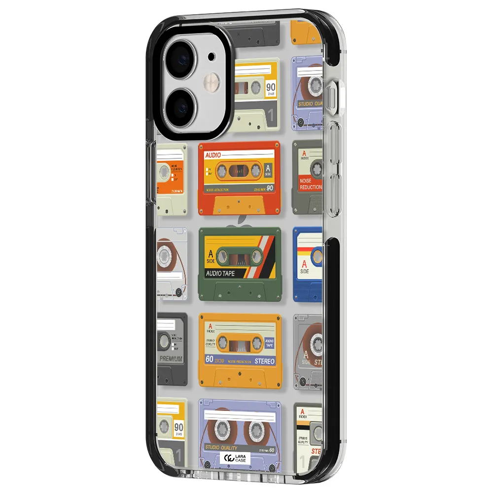 All My Cassettes Apple iPhone 12 mini impact black border Case