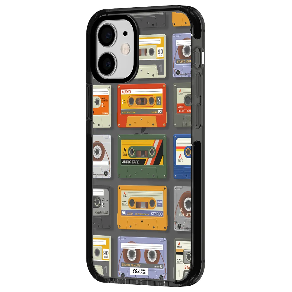 All My Cassettes Apple iPhone 12 mini impact Smoke Black Case