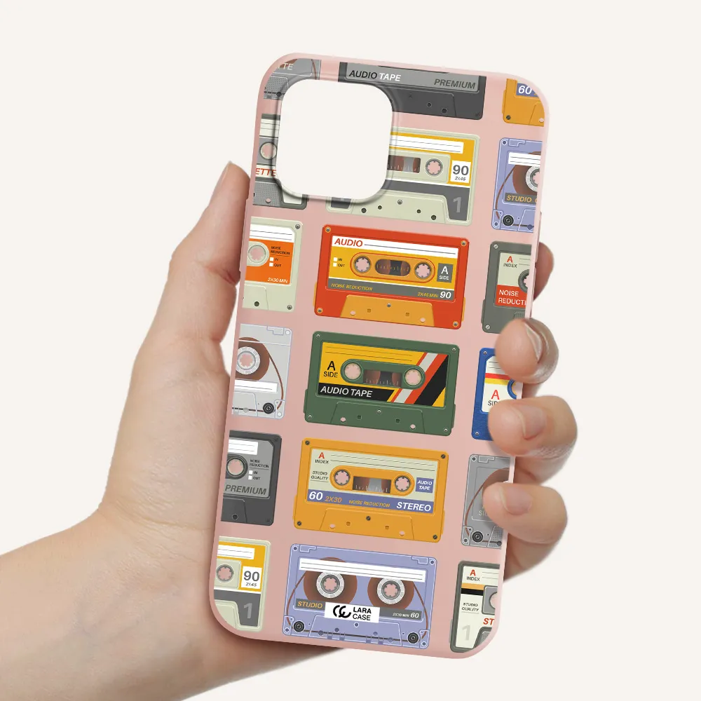 All My Cassettes Apple iPhone 12 mini Silicone pastel pink Case