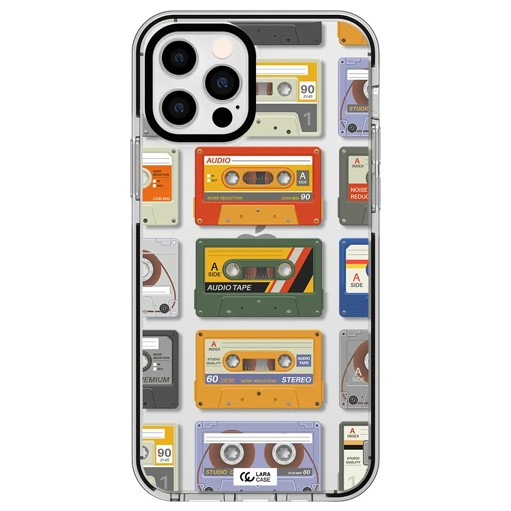 All My Cassettes Apple iPhone 12 pro impact black border Case