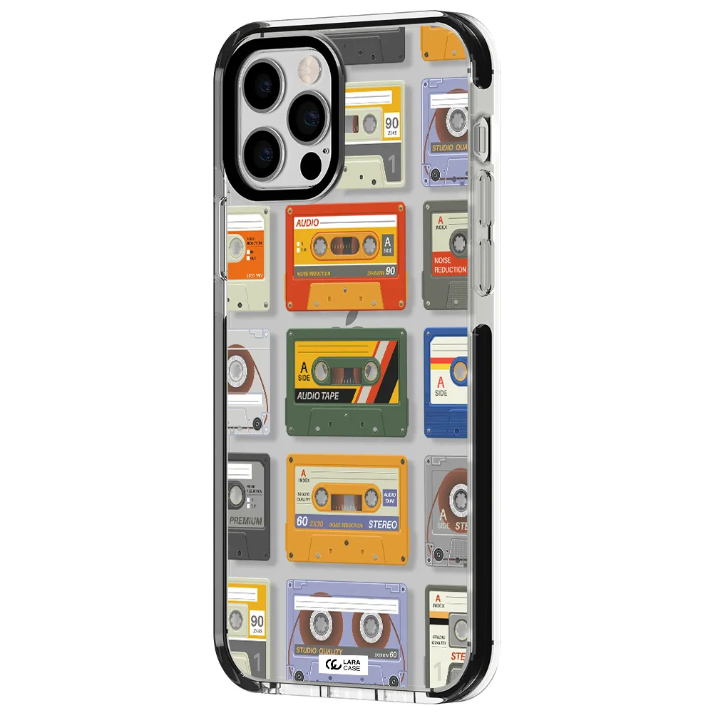 All My Cassettes Apple iPhone 12 pro impact black border Case