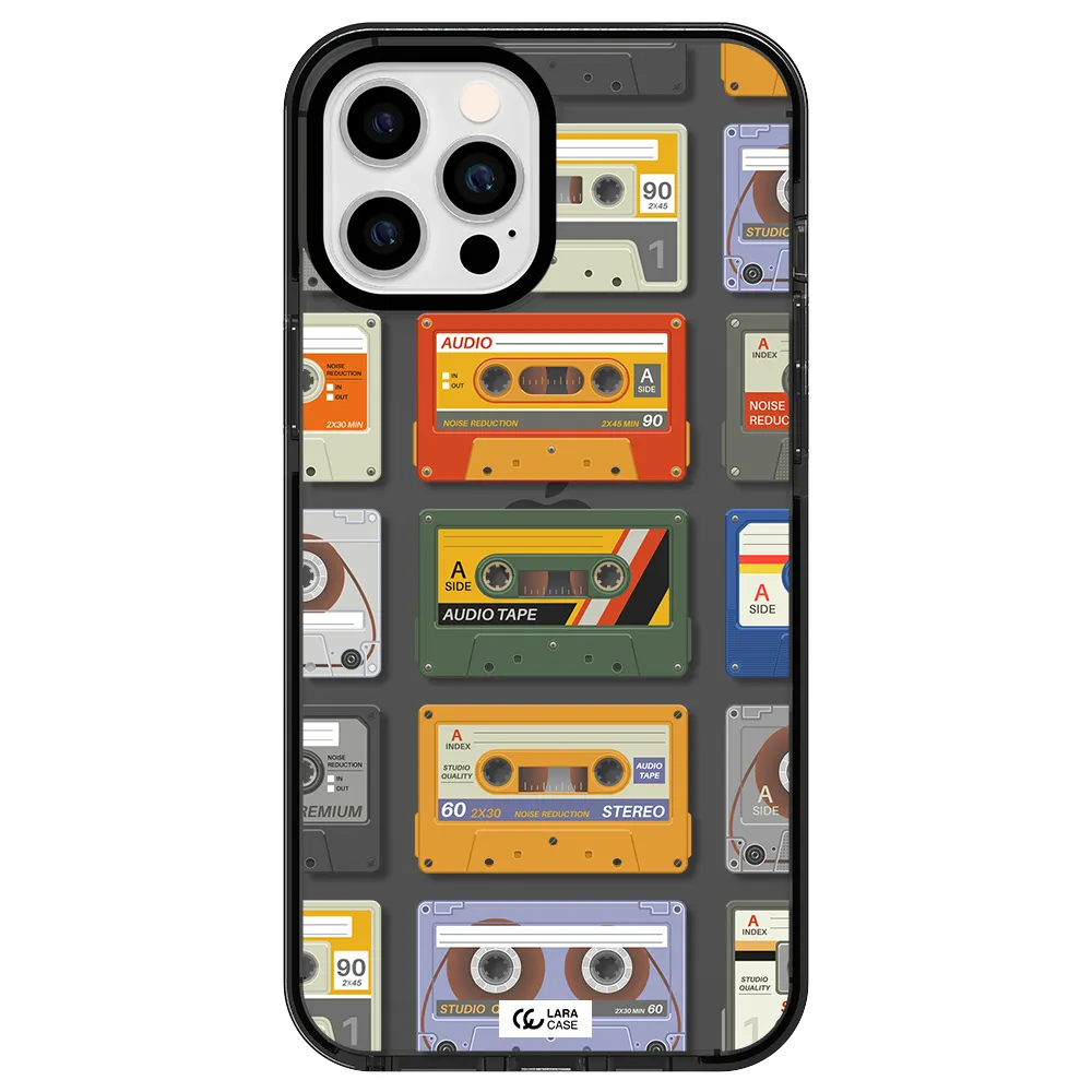 All My Cassettes Apple iPhone 12 pro max impact Smoke Black Case