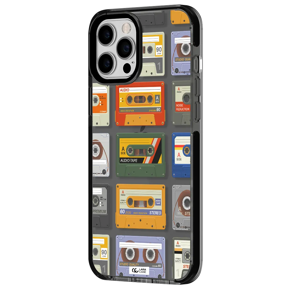 All My Cassettes Apple iPhone 12 pro max impact Smoke Black Case