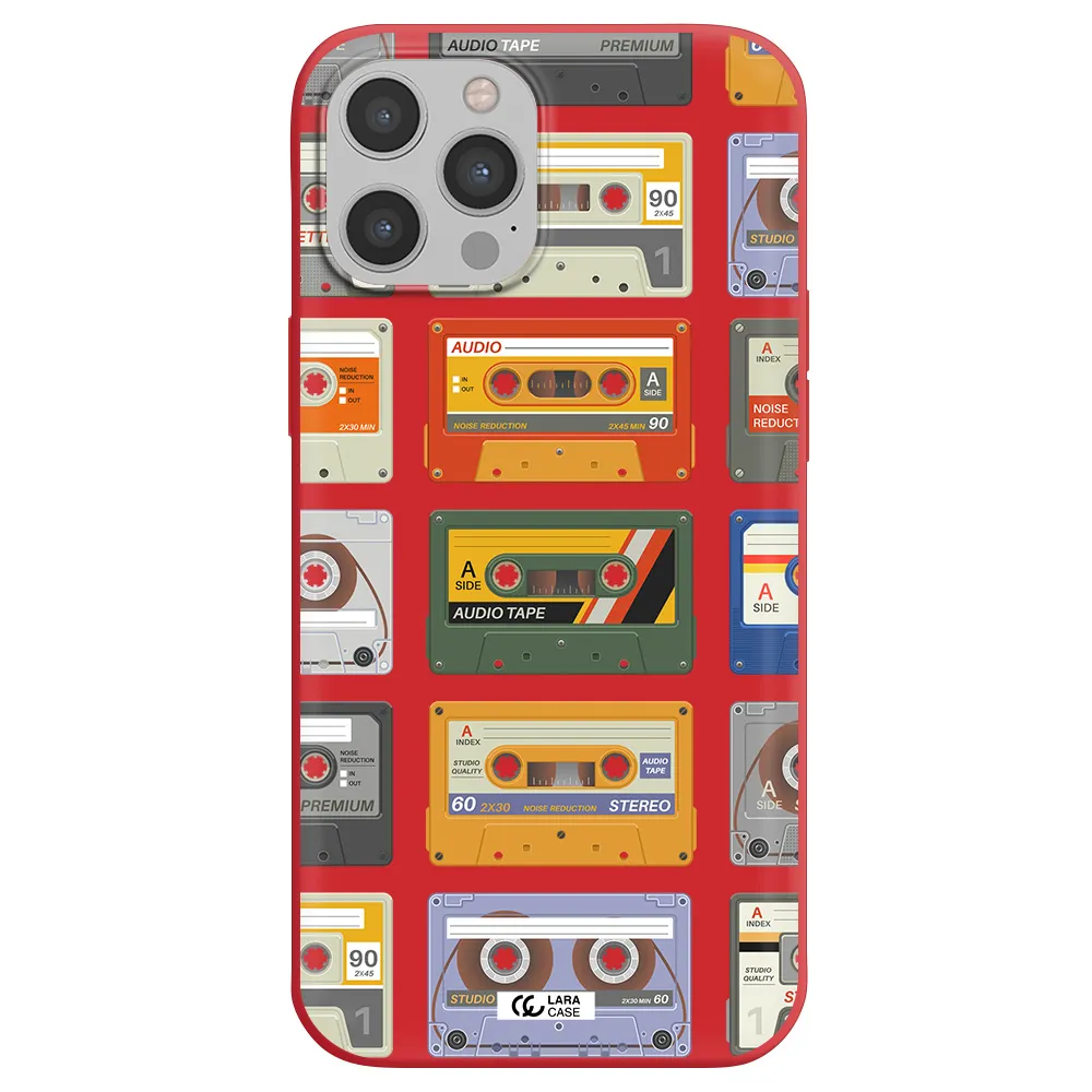 All My Cassettes Apple iPhone 12 pro max Silicone Imperial Red Case