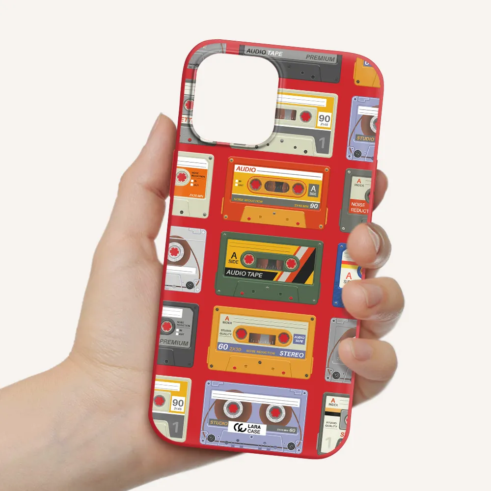 All My Cassettes Apple iPhone 12 pro max Silicone Imperial Red Case